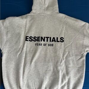 Fear of God Essentials Light Gray Hoodie